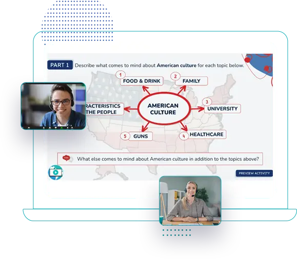 Left side image of a digital lesson.